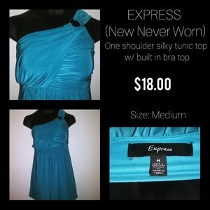 Express One shoulder silky tunic